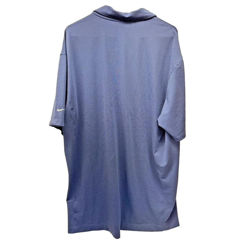 Nike Golf Polo Shirt Mens 2XL XXL Blue Dri Fit‎ Blue Short Sleeve